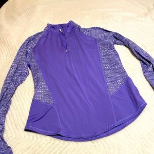 Athletic brand Light Purple Long Sleeve Sports Top